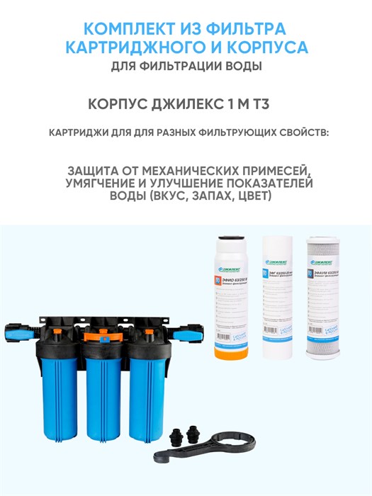 Комплект корпус для картриджного фильтра Джилекс 1 М Т3 и фильтра ЭФГ ЭФИО ЭФАУМ - фото 18012