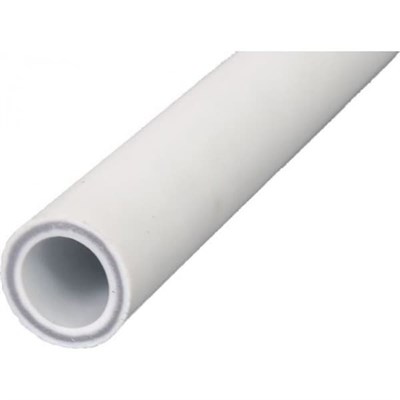 Труба полипропиленовая (армированная стекловолокном) 20х3,4мм PN25 (цвет белый) - фото 5965