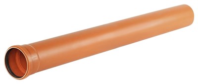 Труба канализационная DN 160х3,6, L=1000мм нар., цвет оранжевый - фото 8345