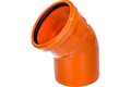 Отвод канализационный D110x45гр., цвет оранжевый 28010 - фото 22501