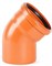Отвод канализационный D110x30гр., цвет оранжевый - фото 6086